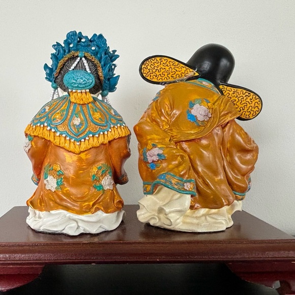 Vintage Chinese Bride and Groom in Traditional  Costume Good Luck Statue - Picture 4 of 11